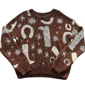 ORIGINALITY Girls Western Cowgirl Sweater Large NWOT